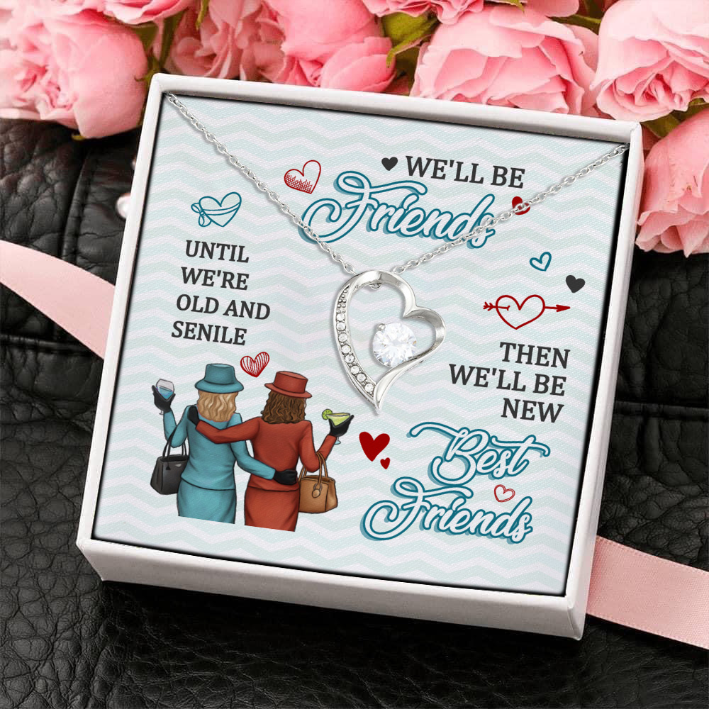11KNG. new best friends Message Card (2) Forever Love Necklace (Silver) 4