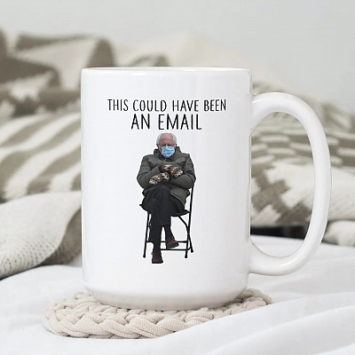 Alternative view of Bernie Sanders In Mittens This Could Have Been An Email Coffee Mug - Bernie Sanders Chairman Memes 2021 Mug