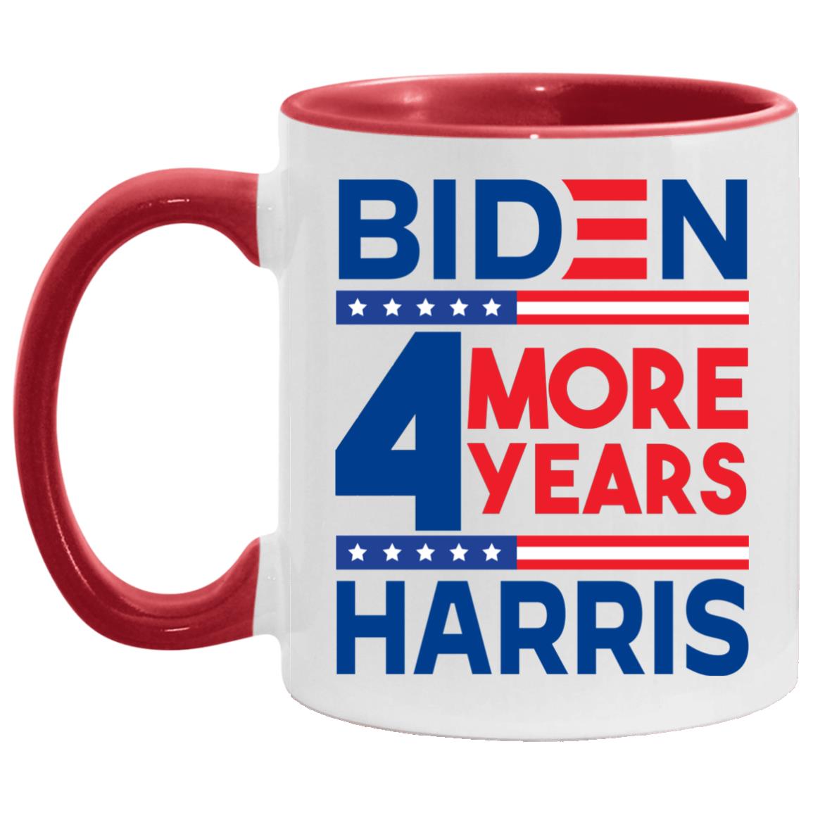 BIDEN HARRIS 4, White/Red, 11 oz. Accent Mug