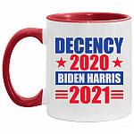 36TR. DECENCY, White/Red, 11 oz. Accent Mug