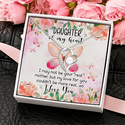 Alternative view of To My Daughter I Love You My Love for You Is Real Mother Daughter Gifts Forever Love Pendant Necklace