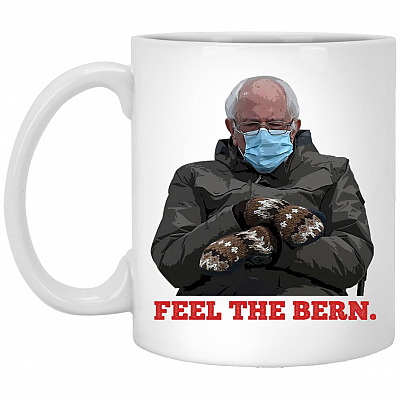 Feel The Bernie, White, 11 oz. White Mug