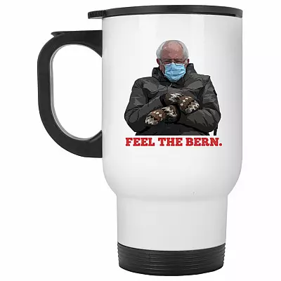 14 oz. White Travel Mug