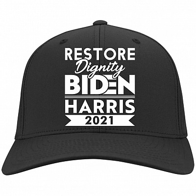Biden Harris 2021 Restore Hat, Black, Twill Cap