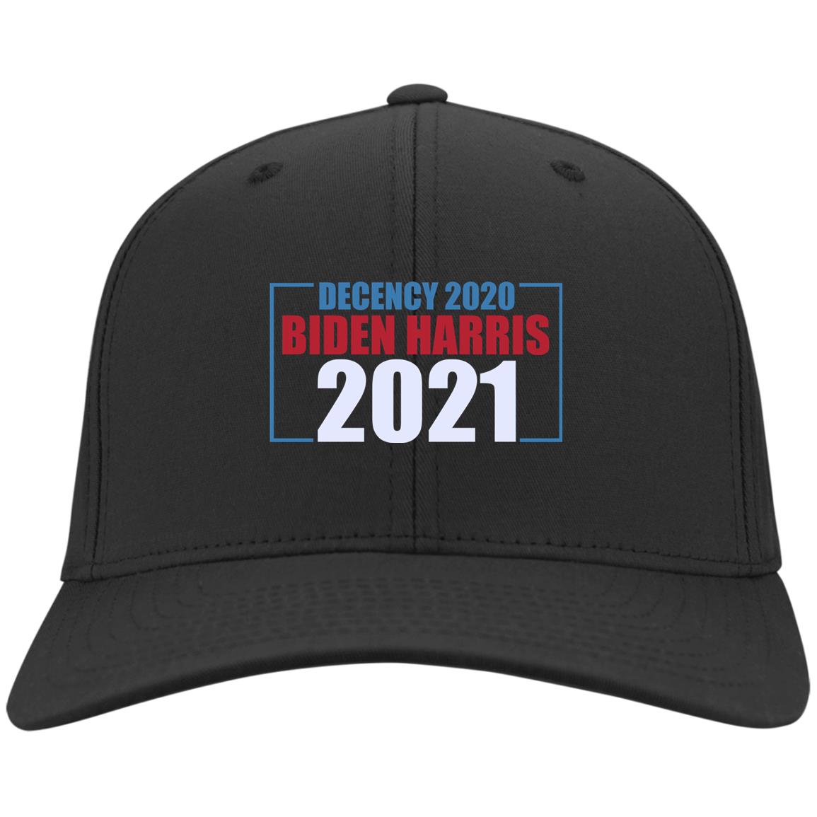 Biden Harris 2021 Decency Hat, Black, Twill Cap