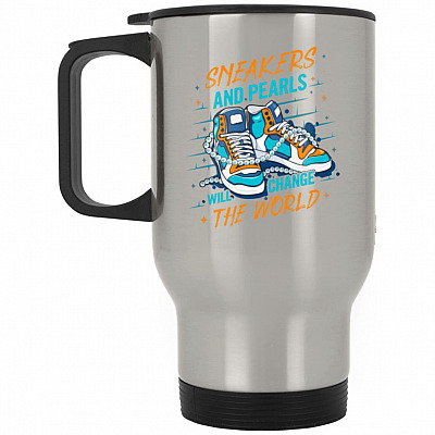 14 oz. Silver Travel Mug