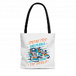Kamala Harris Chucks and Pearls Change the World Political AOP Tote Bag - Shoulder Bag - Shopping Bag