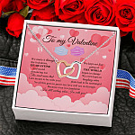 10KNG. Bespoke Valentines (4) Interlocking Hearts Necklace 6