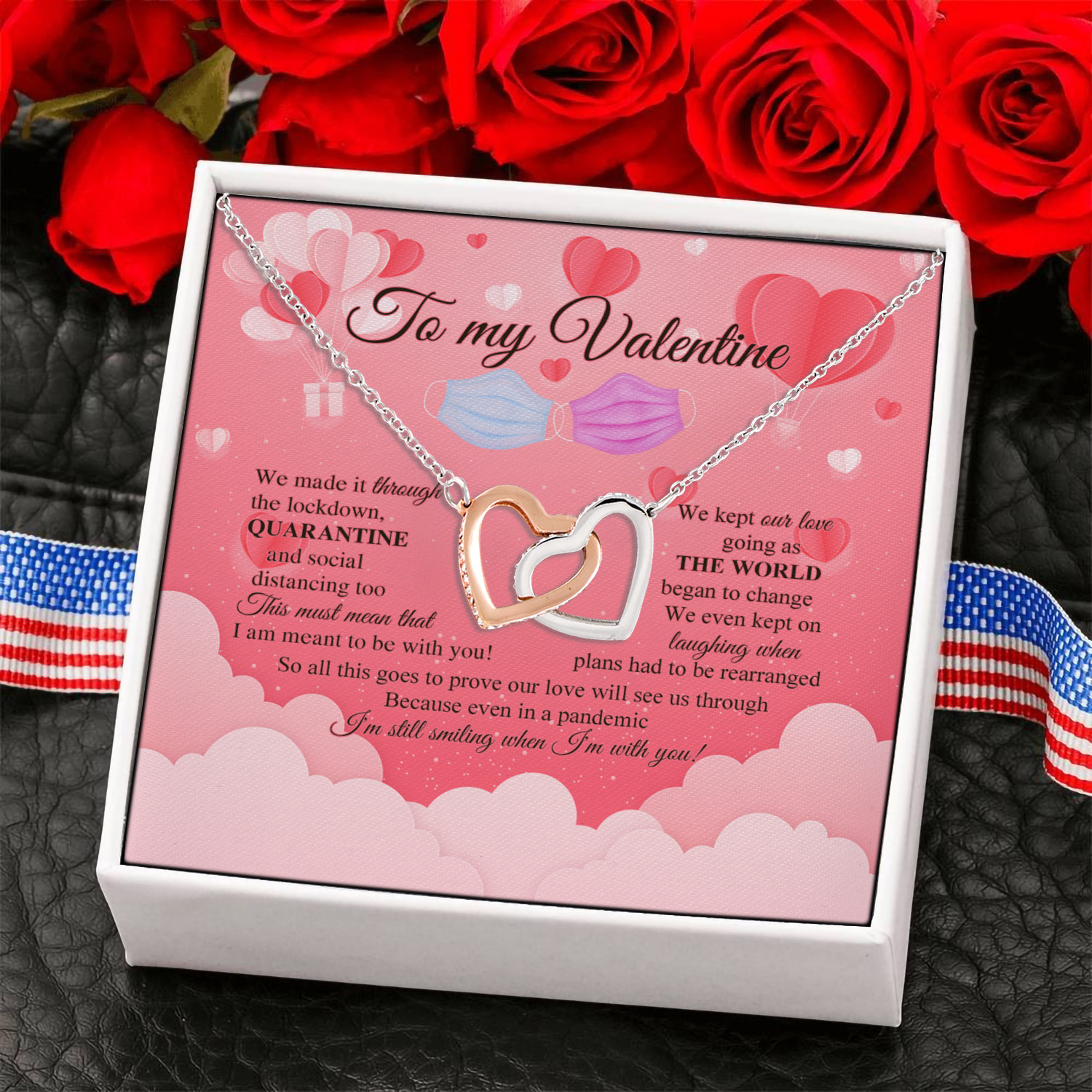 10KNG. Bespoke Valentines (4) Interlocking Hearts Necklace 6