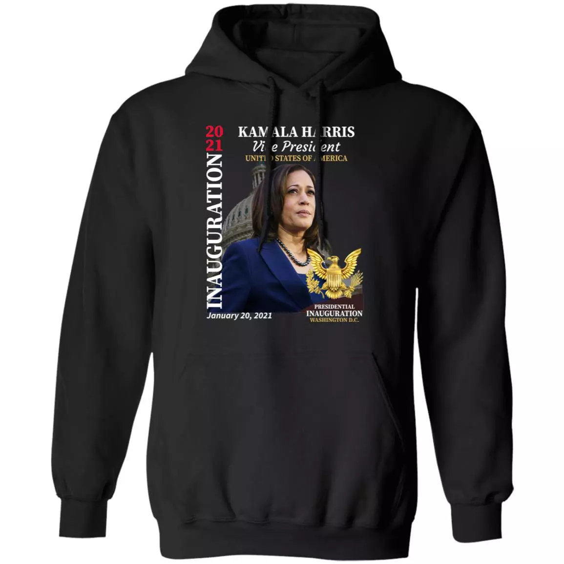 Kamala Harris Vice, Black, Hoodie
