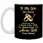 Personalized From Husband To My Wife Mug, Black, 11 oz. White Mug
