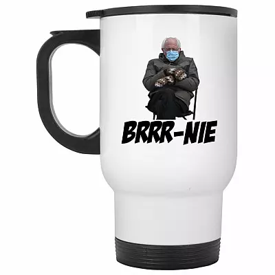 14 oz. White Travel Mug