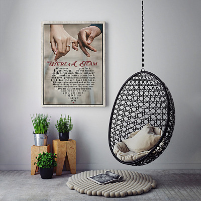 Alternative view of We're A Team Whatever You Lack I Got You Couple Framed Canvas Prints - Unframed Poster - Home Decor Wall Art