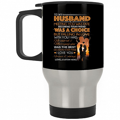 14 oz. Silver Travel Mug