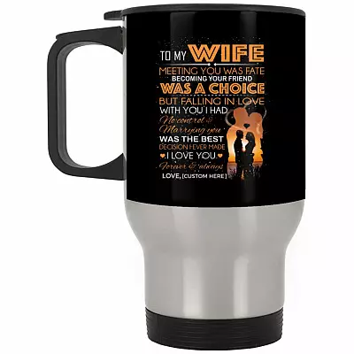 14 oz. Silver Travel Mug