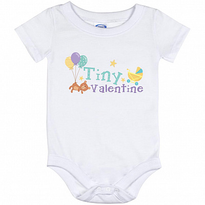 Tiny Baby Onesie, White, Baby Onesie - 12 Month
