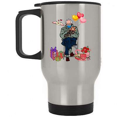 14 oz. Silver Travel Mug