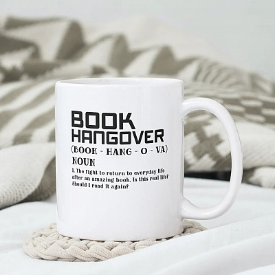 Alternative view of Book Hangover Definition Ceramic Coffee Mug - Funny Book Lovers Mug - Gift for Bookworm Librarian Mug