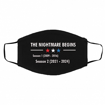 Nightmare Mask, Black, Cloth Face Cover – Medium/Large