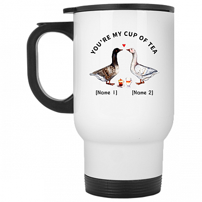 14 oz. White Travel Mug