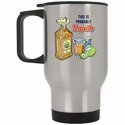 14 oz. Silver Travel Mug