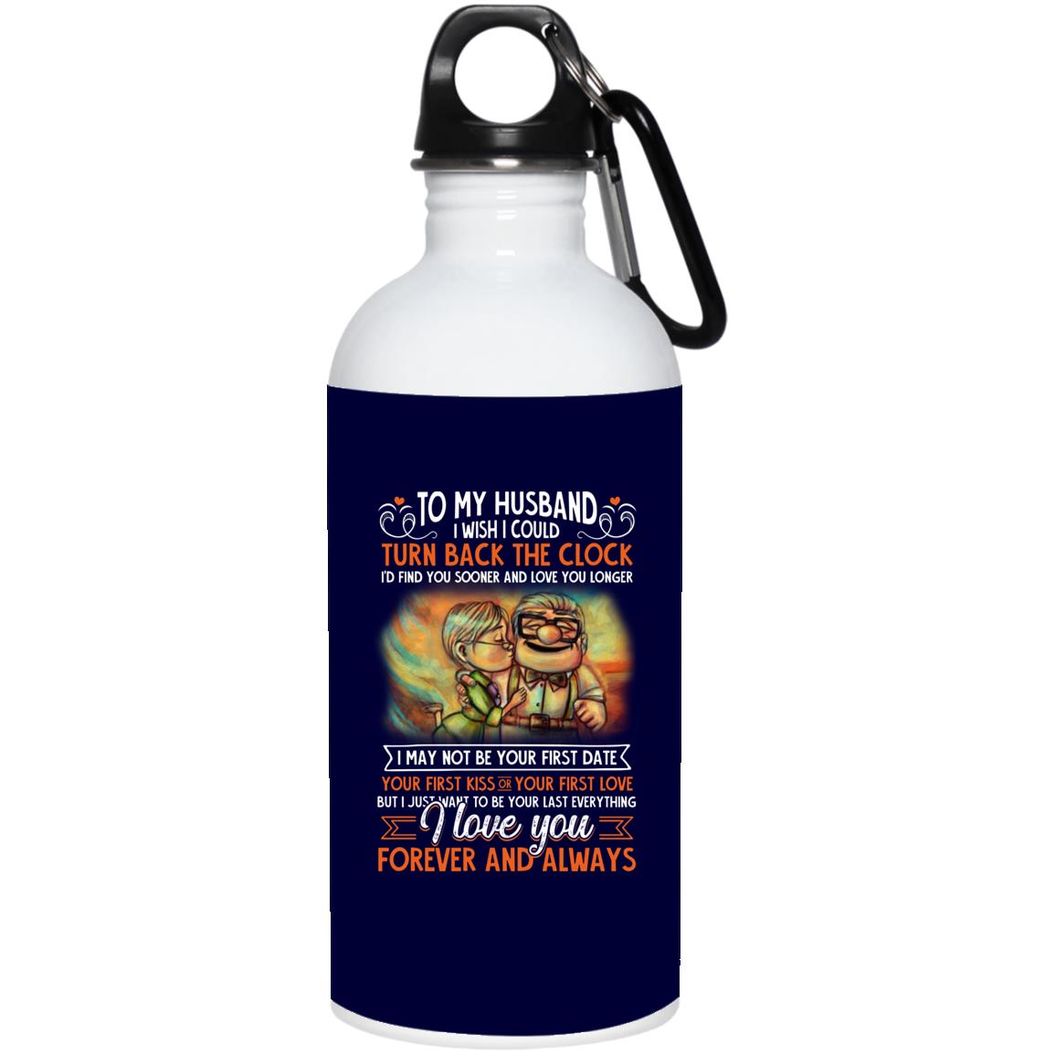 To My Husband Mug, Navy, 20 oz. Stainless Water Bottle