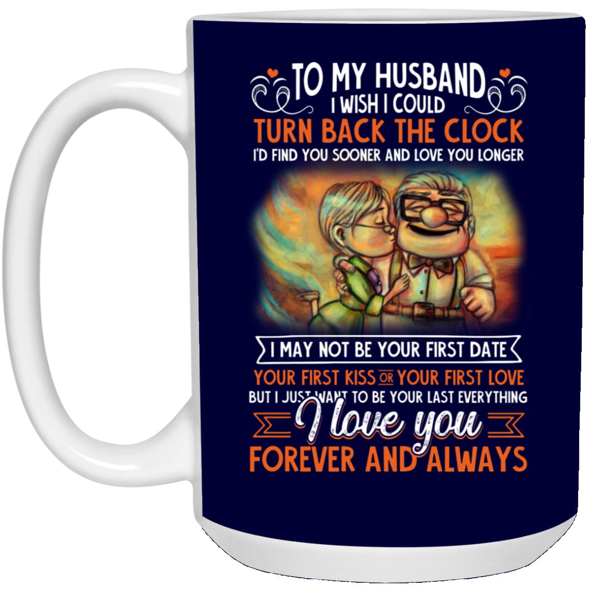 To My Husband Mug, Navy, 15 oz. White Mug