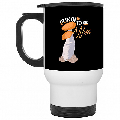 14 oz. White Travel Mug