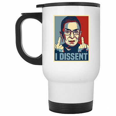 14 oz. White Travel Mug