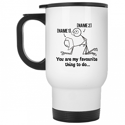 14 oz. White Travel Mug