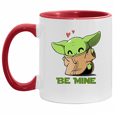 mine mug, White/Red, 11 oz. Accent Mug