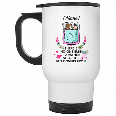 14 oz. White Travel Mug