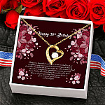 2NH_ 30th Birthday Forever Love Necklace (Gold) 6