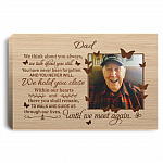 Personalized Photo We Think About You Always We Talk About You Still Sympathy Framed Canvas - Unframed Poster, White, 0.75'' Framed Canvas