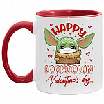 Green Baby Alien Accent Mug, White/Red, 11 oz. Accent Mug