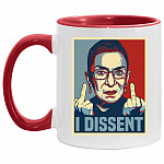 AM11OZ Accent Mug, White/Red, 11 oz. Accent Mug