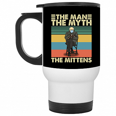 14 oz. White Travel Mug