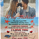 Personalized Photo Blanket, White, Cozy Plush Fleece Blanket - 50x60