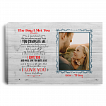 Custom Photo the Day I Met You I Have Found the One My Soul Loves Framed Canvas - Unframed Poster - Wall Art, White, 0.75'' Framed Canvas