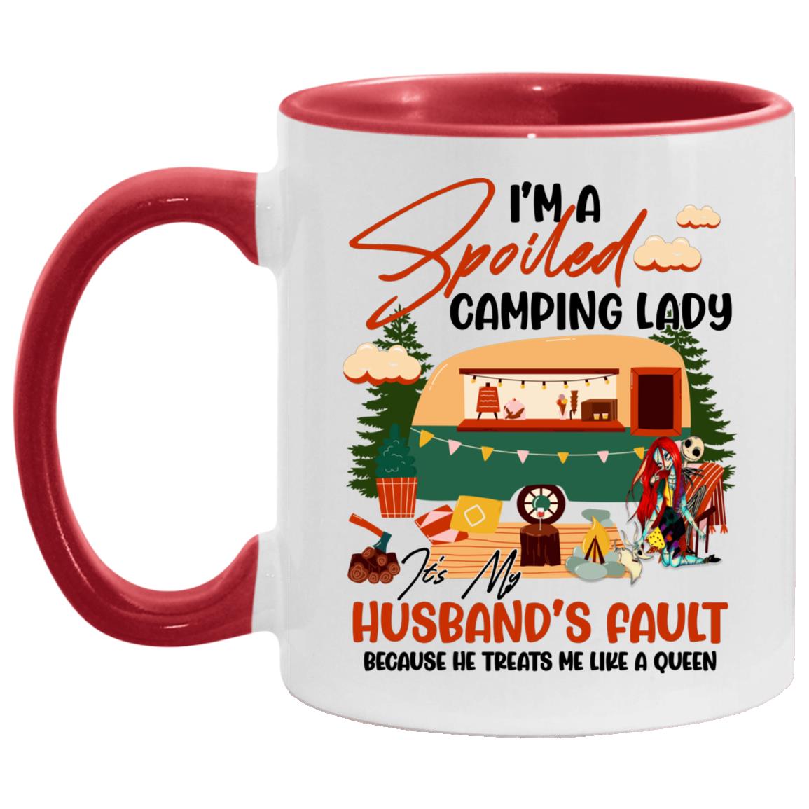 Spoiled Accent Mug, White/Red, 11 oz. Accent Mug