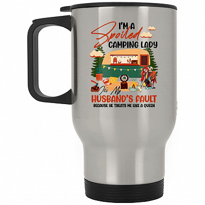 14 oz. Silver Travel Mug