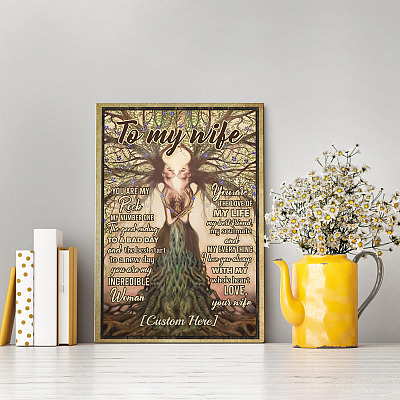 Alternative view of Personalized To My Wife You Are My Rock My Number One LGBT Pride Lesbian Couple Canvas Prints - Unframed Poster