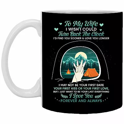 XP8434 11 oz. White Mug, Black, 11 oz. White Mug