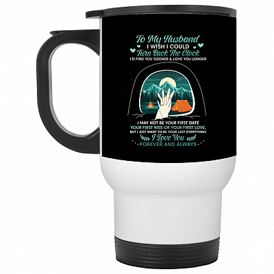 14 oz. White Travel Mug