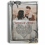 Personalized Photo We're A Team Whatever You Lack I Got You Couple Framed Canvas Prints - Unframed Poster, White, 0.75'' Framed Canvas