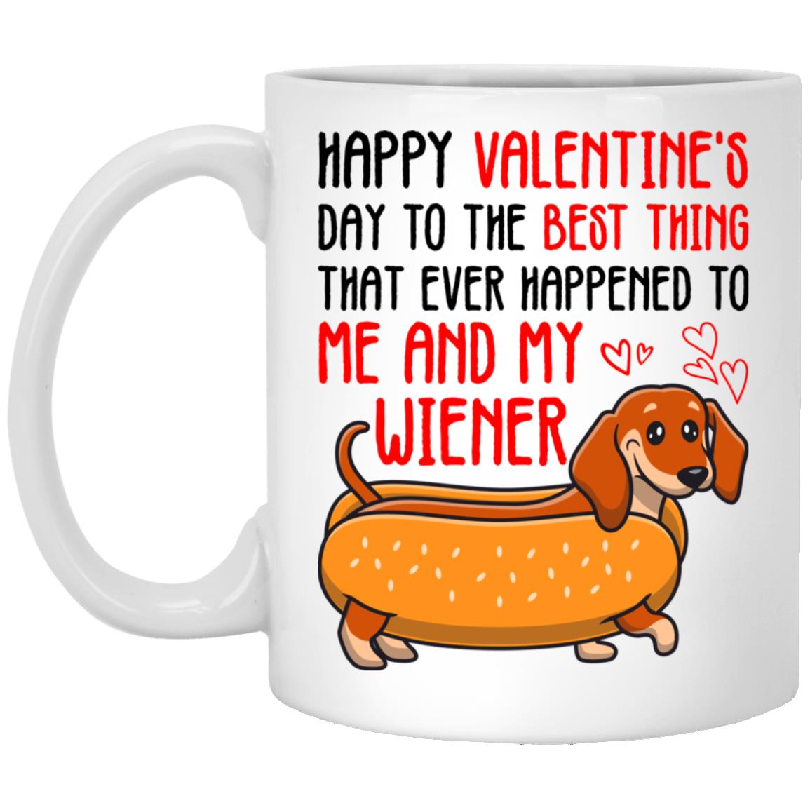 Happy Valentine's Day To The Best, White, 11 oz. White Mug