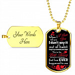 When I Tell You I Love You I Don't Say It Out of Habit Dog Tag Pendant Necklace Valentine's Day Gifts for Him - Dog Tag (Gold Plated)