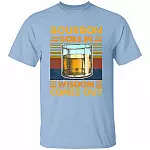 Bourbon Goes Ii Wisdom, Light Blue, Unisex T-Shirt
