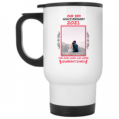 14 oz. White Travel Mug