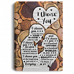 I Choose You To Do Life With Hand In Hand Side By Side Gallery Wrapped Framed Canvas Prints - Unframed Poster, White, 0.75'' Framed Canvas